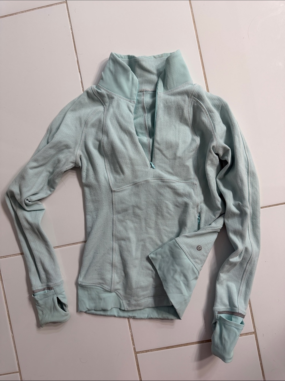 Lululemon Light blue Half-Zip Pullover Top